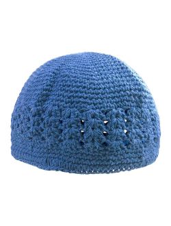 (8 Colors) Strechable One Size Stretchable Crochet Beanie Weave Kufi Skull Cap