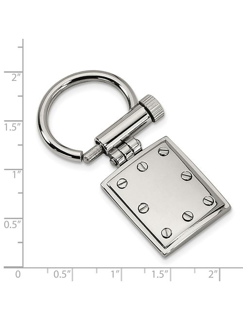 Primal Steel Stainless Steel Polished Engravable Key Chain
