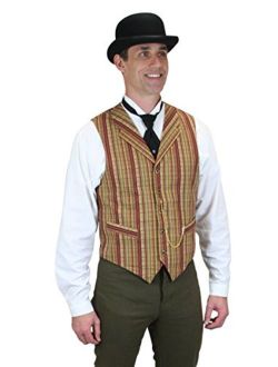 Historical Emrpoium Men's Bailey Striped Cotton Dress Vest