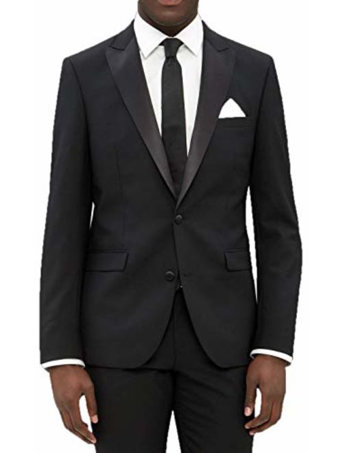 New Mens 2 Button Black Tuxedo Suit - Includes Jacket and Pants