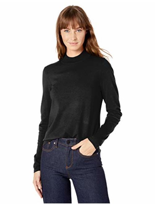 Amazon Brand - Lark & Ro Women's Warm Handed Synthetic Mock Neck Sweater