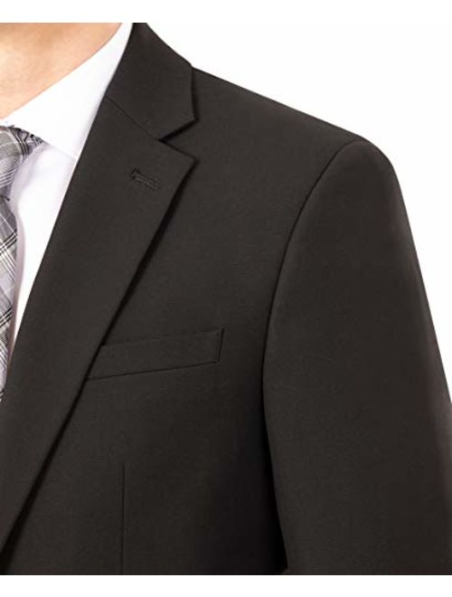 Van Heusen Men's Modern Slim Fit Flex Stretch Suit, Black, 46 Long