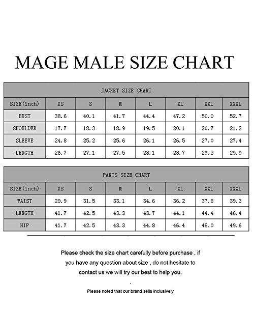 MAGE MALE Men's 2 Pieces Double Suits Breasted Regular Slim Fit Lapel Prom Tuxedos Wedding Dress Business Jacket & Pants