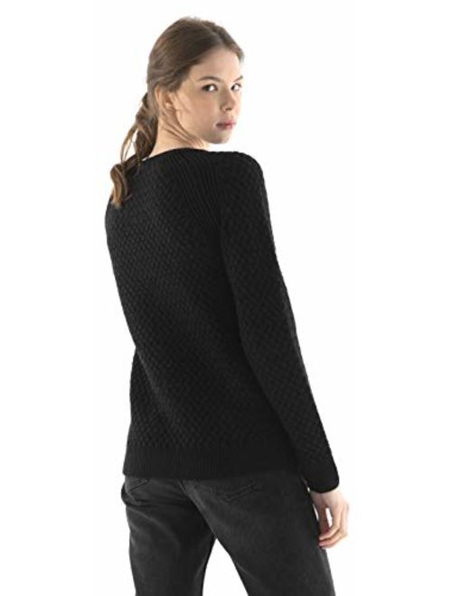 Fancy Stitch Women's Crewneck Cable Knitted Sweater