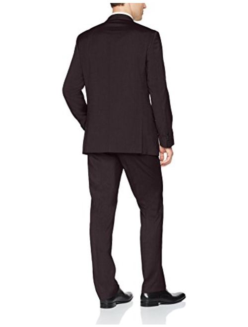 Kenneth Cole REACTION Men's Stretch Slim Fit Finished Bottom Suit
