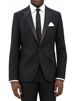 New Mens Super 100's 2 Button Single Breasted Black Tuxedo Suit