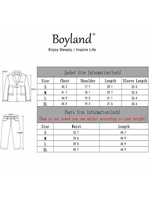 Boyland Men's Formal Suit Floral Slim Fit 3 Pieces Shawl Lapel Prom Dinner Formalwear Tux Suit Jacket Vest Pants Navy Blue