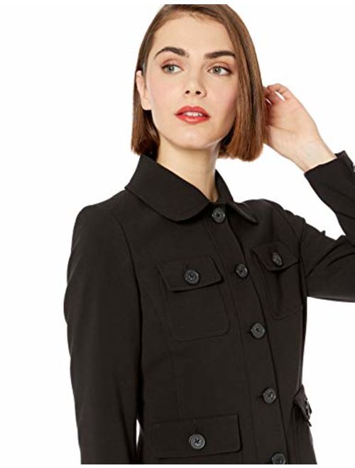 Karl Lagerfeld Paris Women's Four Pocket Peter Pan Collared Jacket