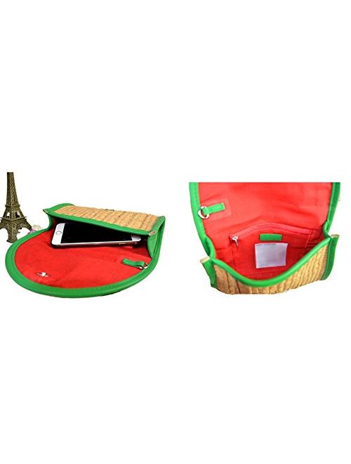 Watermelon Fruit Women's Straw Plaited Article Handbag