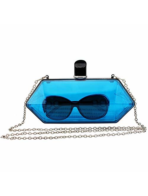 LETODE Acrylic Fashionable Transparent Evening Clutches Shoulder Bags Handbag for Women Ladies Gift Ideal