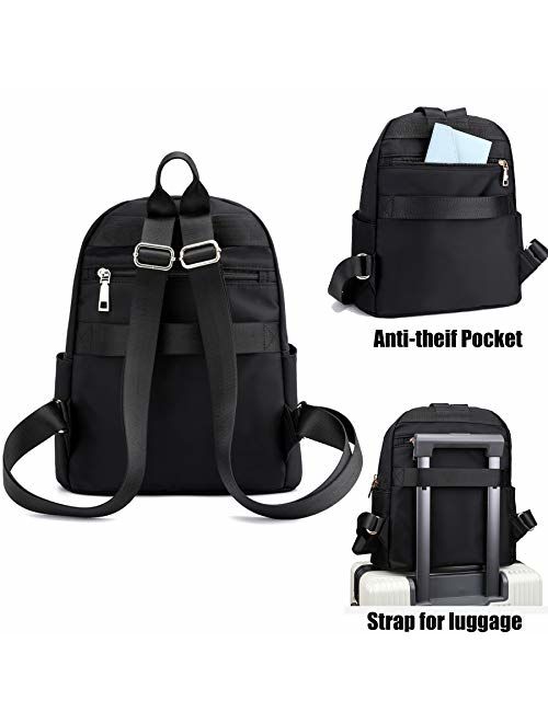 Myhozee Women Backpack Purse Waterproof Nylon Anti Theft Small Mini Daypack