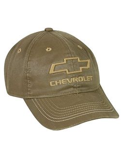 Chevrolet Logo Weathered Cotton Twill Cap Brown