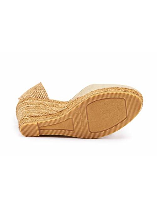 VISCATA Handmade in Spain Sagaro 2.5" Wedge, Soft Ankle-Tie, Closed Toe, Classic Espadrilles Heel