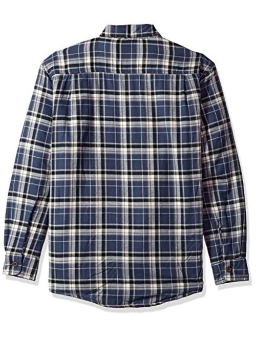 Wrangler Authentics Mens Long Sleeve Sherpa Lined Shirt Jacket, Mood Indigo, Medium