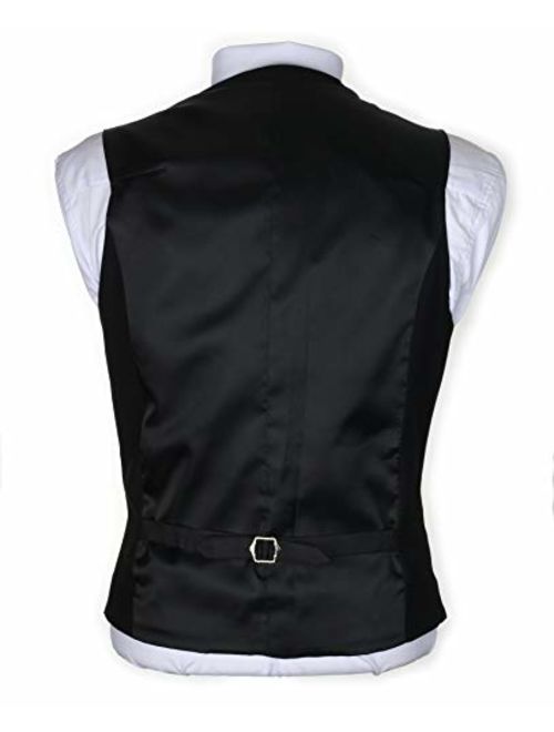 Ruth&Boaz Men's 3Pockets 4Button Business Suit Vest