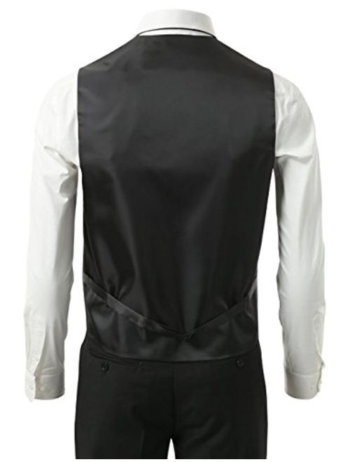 3 Pcs Vest + Tie + Hankie Turquoise Fashion Men's Formal Dress Suit Waistcoat