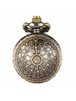 JewelryWe Vintage Retro Angel Wing Legendary Flying Ball Pendant Necklace Steampunk Pocket Watch for Valentine's Day (with Gift Bag)