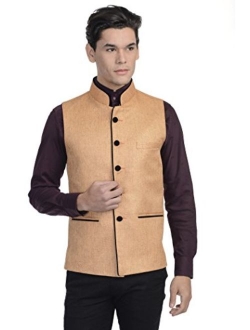 WINTAGE Men's Rayon Festive Nehru Vest Waistcoat- 15 Colors