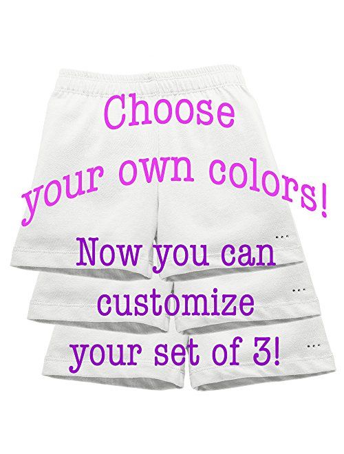 Sparkle Farms Choose 3 Pack of Girls Under Dress Shorts for Bike, Uniform Skirts and Jumpers, Dance, and Playground Modesty