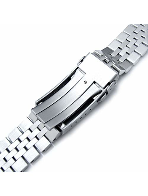 MiLTAT 22mm Watch Band for Seiko Turtle SRP775 SRP777 SRPA21, Super-J Solid Screw-Links