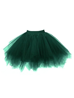Honeystore Women's Short Vintage Ballet Puffy Tutu Petticoat Skirt