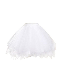 Honeystore Women's Short Vintage Ballet Puffy Tutu Petticoat Skirt
