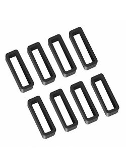 8 Pack Rubber Replacement Watch Band Strap Loops Silicone Watch Strap Keeper Retainer Holder Loop 16mm 18mm 20mm 22mm with Tools