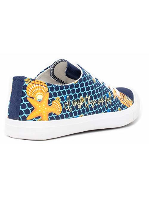 Mermaid Wish These were Fins Sneakers | Cute Gym Tennis Shoe Women Men Little