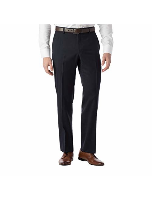 Ballin Men's Modern Fit SOHO Comfort EZE Super 120's Gabardine Trouser Pants, Navy, 33
