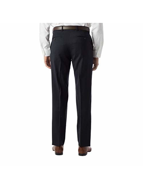 Ballin Men's Modern Fit SOHO Comfort EZE Super 120's Gabardine Trouser Pants, Navy, 33