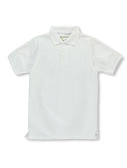 White Short Sleeve Pique Kids Unisex Polo Universal School Uniforms