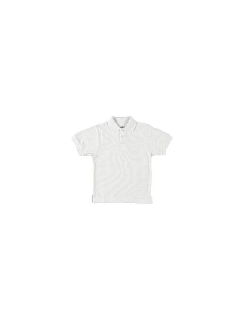 White Short Sleeve Pique Kids Unisex Polo Universal School Uniforms