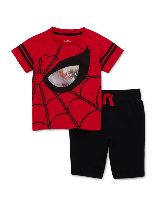 Spider-Man Baby & Toddler Boy T-shirt & Shorts, 2pc Outfit Set