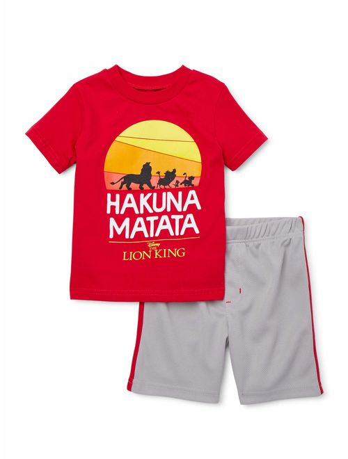 Lion King Toddler Boy T-shirt & Mesh Athletic Shorts, 2pc Outfit Set