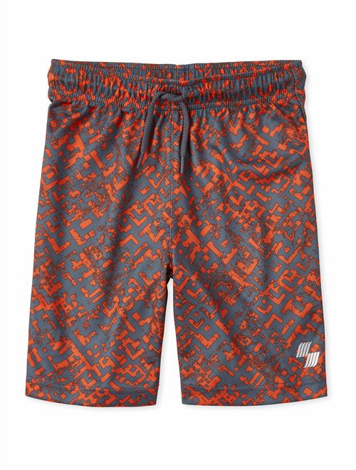 The Children's Place Boys 4-16 Distressed Maze Printed Mesh Shorts