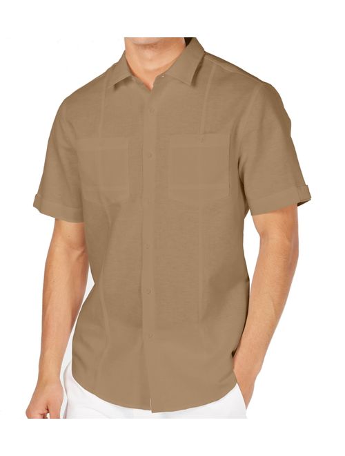 Sean John Mens Shirt Button Down Linen Legacy Classic XL