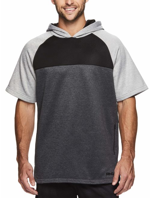 AND1 Men's Fleece Short Sleeve Hoodie