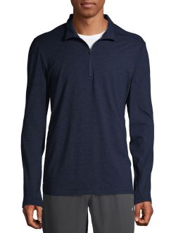 Men's and Big Men's Quarter Zip Pullover, up to 5XL