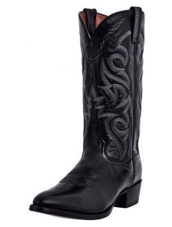 Western Boots Mens Milwaukee Leather Round Toe Black DP2110R