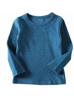 Niyage Toddler Comfort Crew Neck Soft Tee Tops Girl Basic Long Sleeve T-Shirt