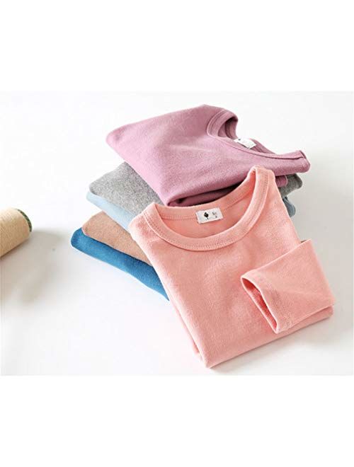 Niyage Toddler Comfort Crew Neck Soft Tee Tops Girl Basic Long Sleeve T-Shirt