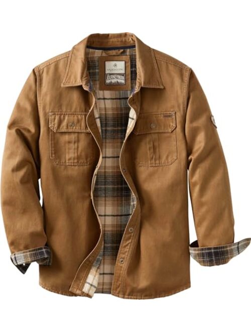 Legendary Whitetails Men's Journeyman Shirt Jacket, Flannel Lined Shacket for Men, Water-Resistant Coat Rugged Fall Clothing