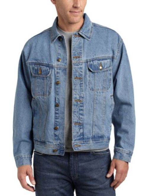 Wrangler Men's Rugged Wear Denim Jacket, Vintage Indigo, XL Tall