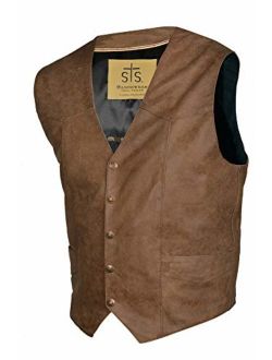 STS Ranchwear Men's Lightweight Classic Leather Vest
