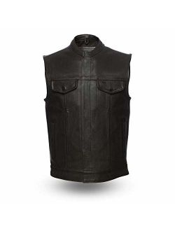 First Manufacturing Platinum Series Men's Hot Shot Leather Vest (,)