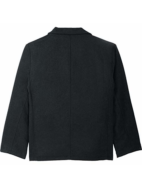 KingSize Men's Big and Tall Double-Breasted Wool Peacoat