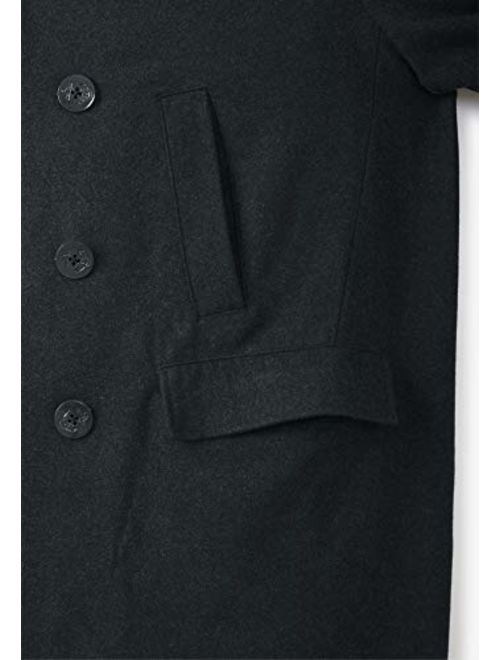 KingSize Men's Big and Tall Double-Breasted Wool Peacoat