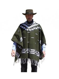 Straightline Clint Eastwood Style Spaghetti Western Cowboy Olive Green Poncho Movie Prop - Great Gift