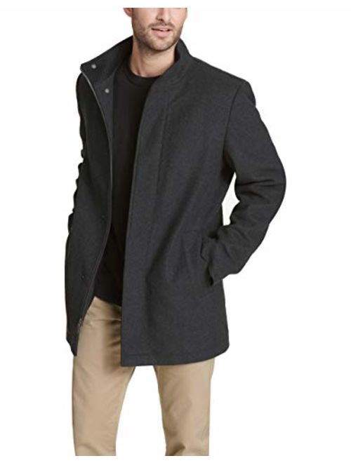 Dockers Men's Wool Melton Two Pocket Full Length Duffle Coat