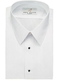 Tuxedo Shirt - Laydown Collar 1/8 Inch Pleat Laydown Collar (20 - 34/35)